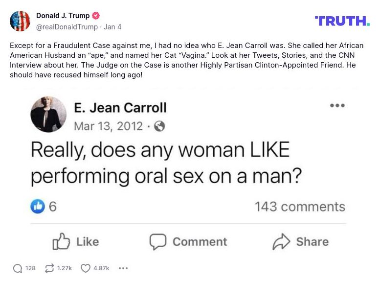 Post preview from Donald Trump