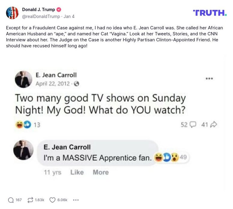 Post preview from Donald Trump