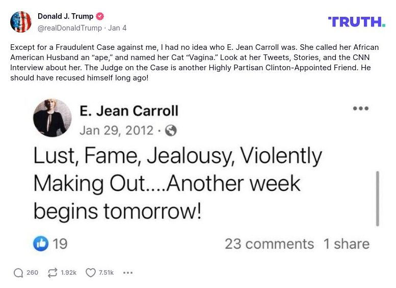 Post preview from Donald Trump