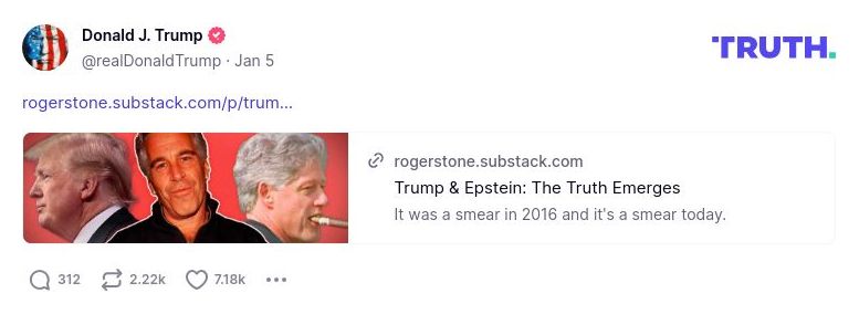 Post preview from Donald Trump