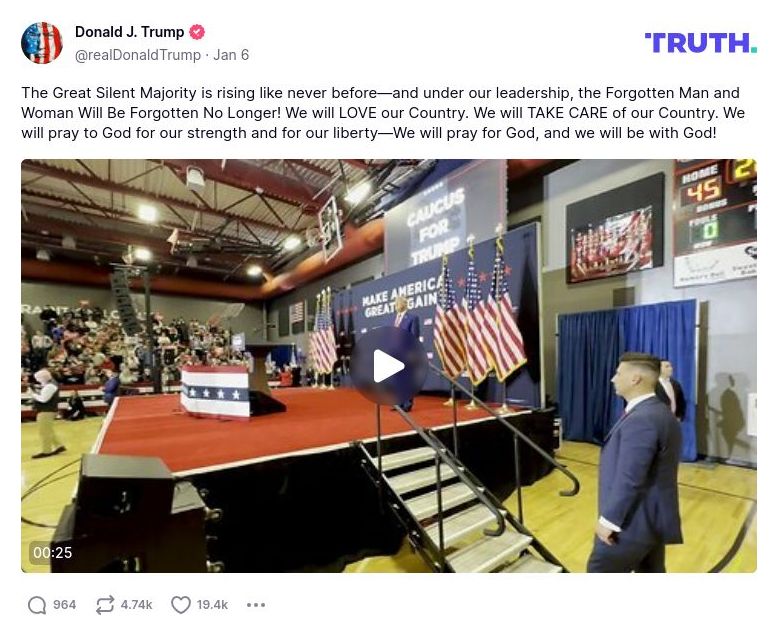 Post preview from Donald Trump