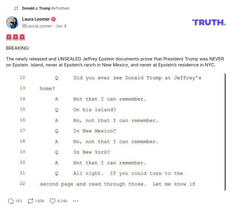 Post preview from Donald Trump