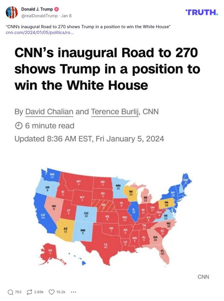 Post preview from Donald Trump