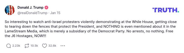 Post preview from Donald Trump