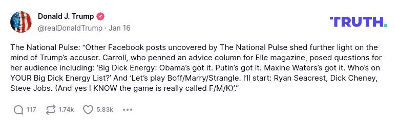 Post preview from Donald Trump