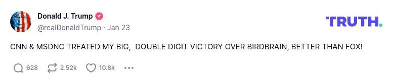 Post preview from Donald Trump