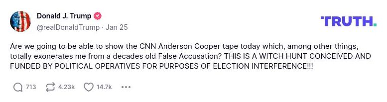 Post preview from Donald Trump