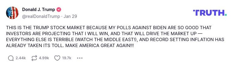 Post preview from Donald Trump