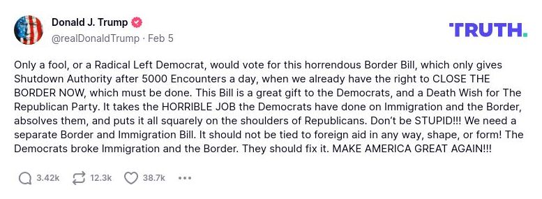 Post preview from Donald Trump