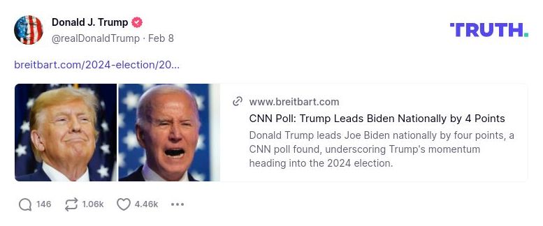 Post preview from Donald Trump