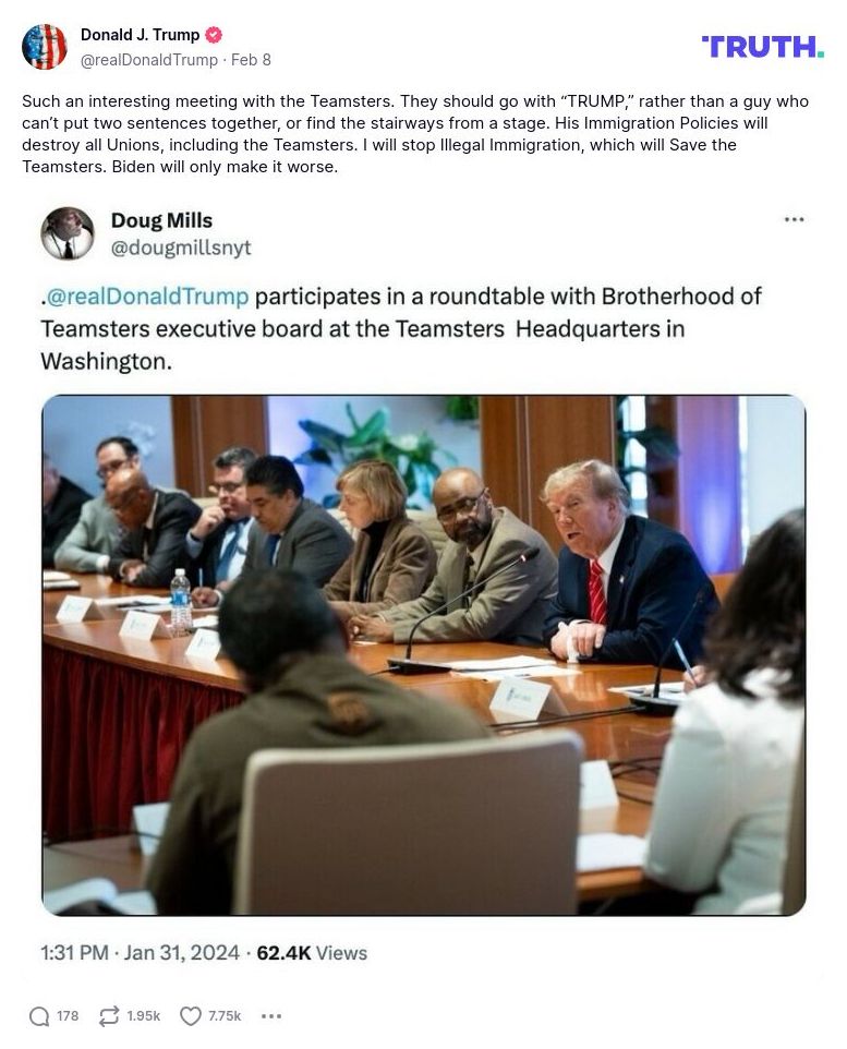 Post preview from Donald Trump