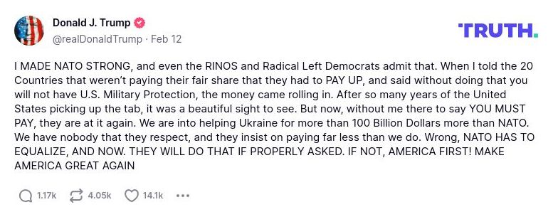 Post preview from Donald Trump