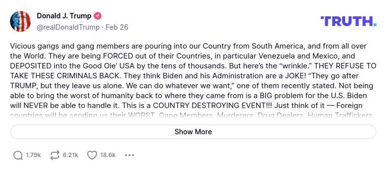 Post preview from Donald Trump