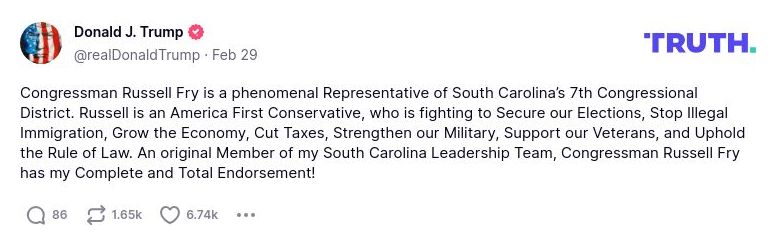 Post preview from Donald Trump