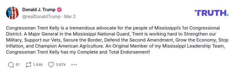 Post preview from Donald Trump