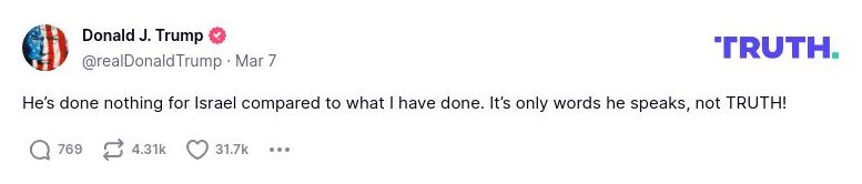 Post preview from Donald Trump