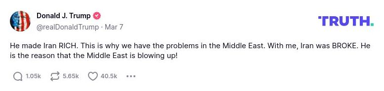 Post preview from Donald Trump