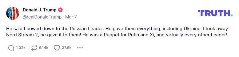 Post preview from Donald Trump