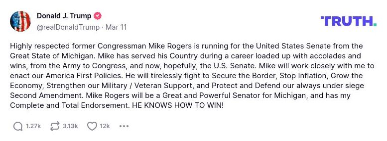 Post preview from Donald Trump