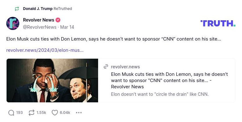 Post preview from Donald Trump