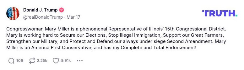 Post preview from Donald Trump