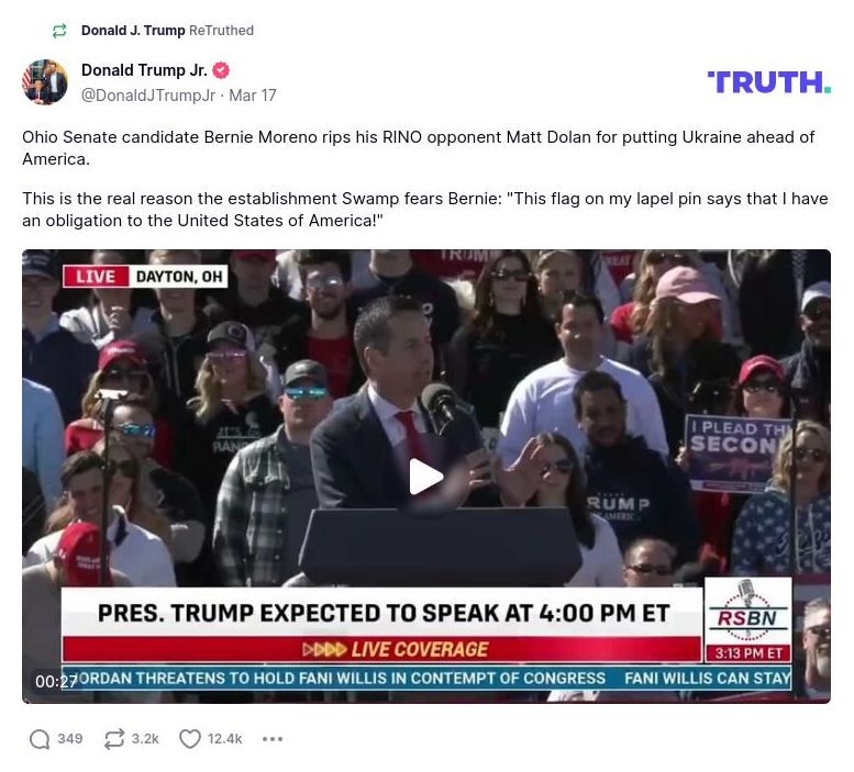 Post preview from Donald Trump