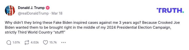 Post preview from Donald Trump