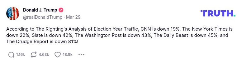 Post preview from Donald Trump