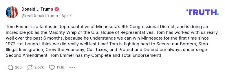 Post preview from Donald Trump