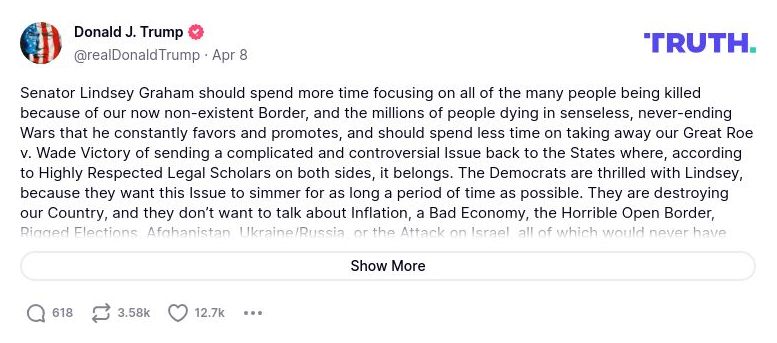 Post preview from Donald Trump