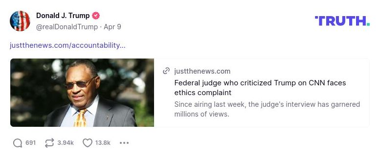 Post preview from Donald Trump