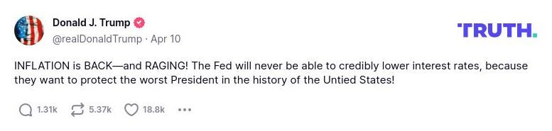 Post preview from Donald Trump