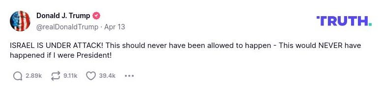 Post preview from Donald Trump