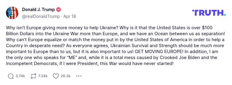 Post preview from Donald Trump