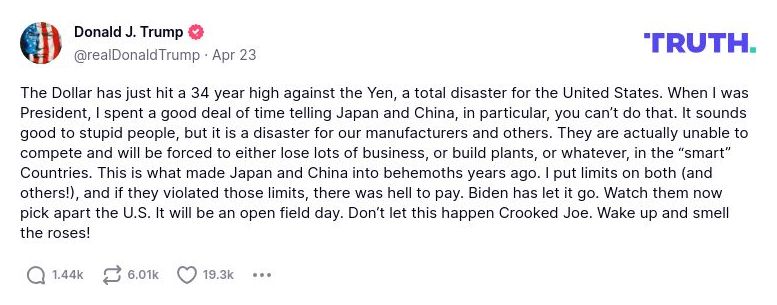 Post preview from Donald Trump