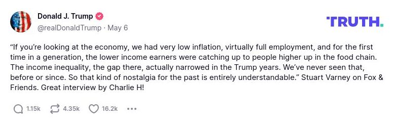 Post preview from Donald Trump