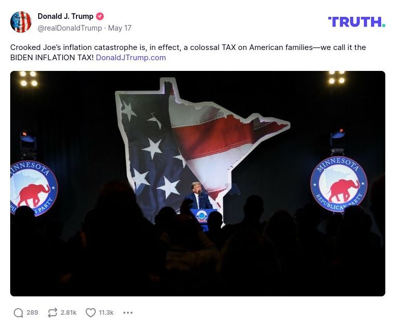 Post preview from Donald Trump