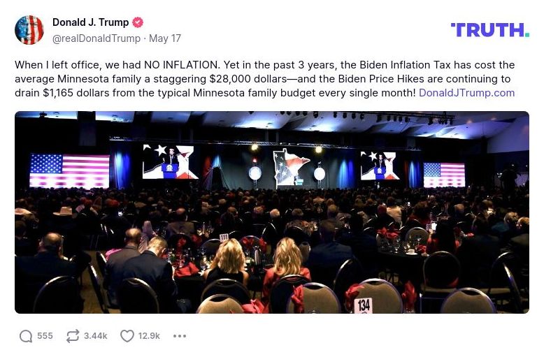 Post preview from Donald Trump