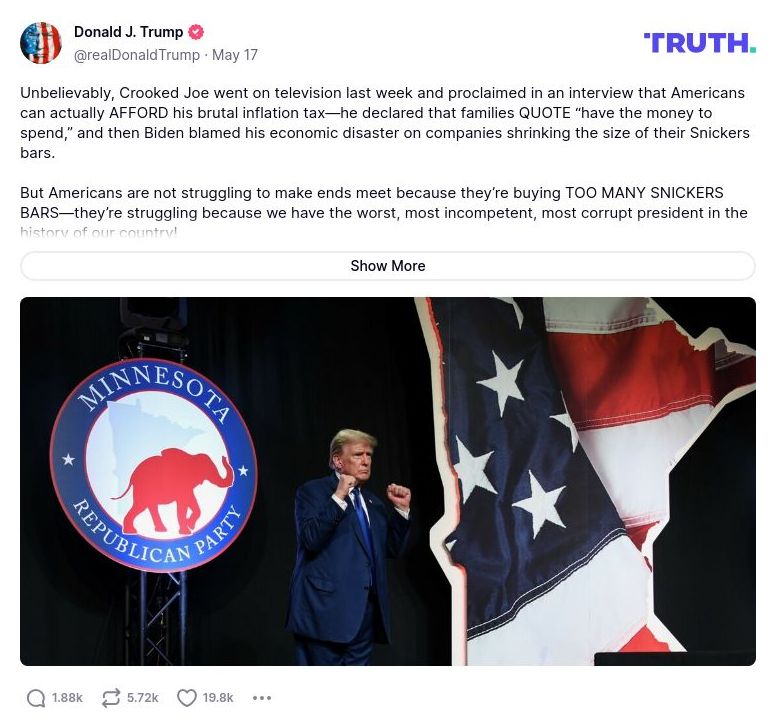 Post preview from Donald Trump