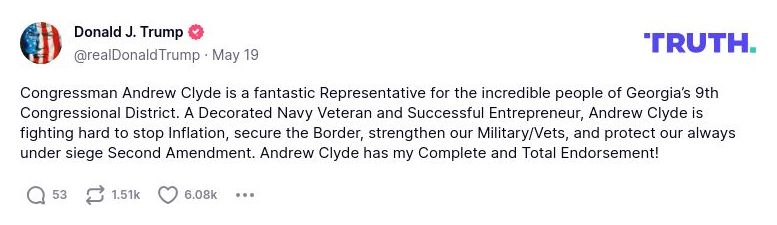 Post preview from Donald Trump