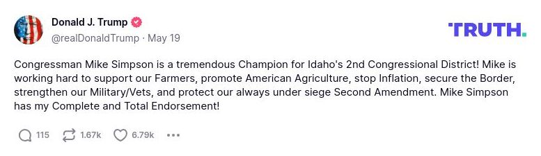 Post preview from Donald Trump