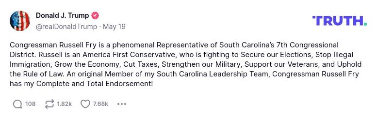 Post preview from Donald Trump