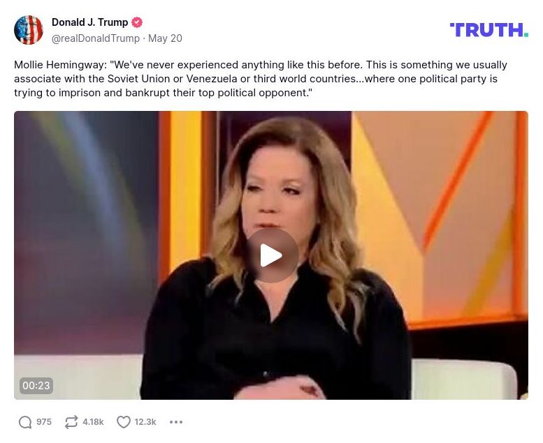 Post preview from Donald Trump