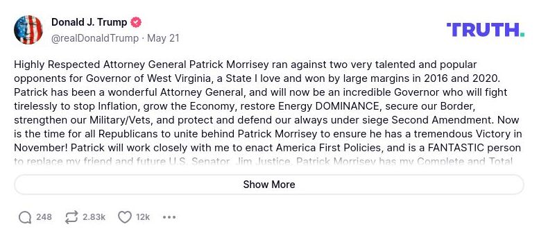 Post preview from Donald Trump