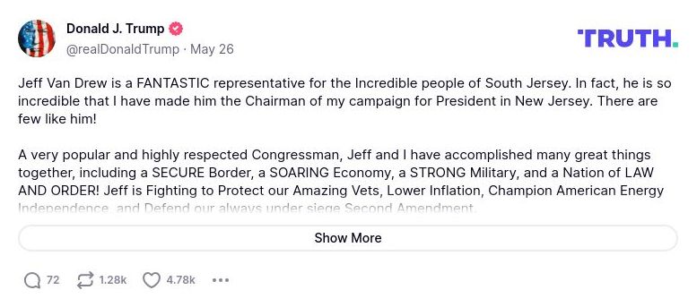 Post preview from Donald Trump