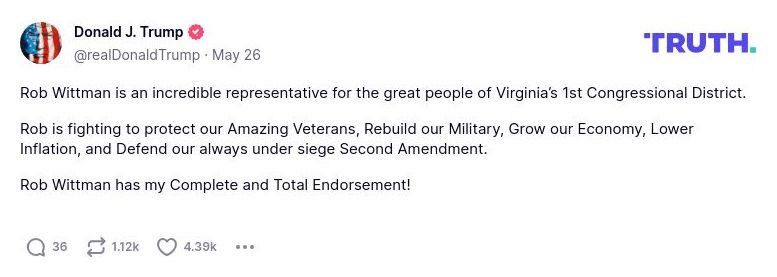 Post preview from Donald Trump