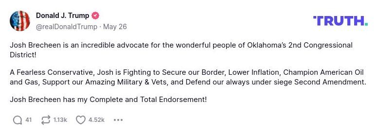 Post preview from Donald Trump