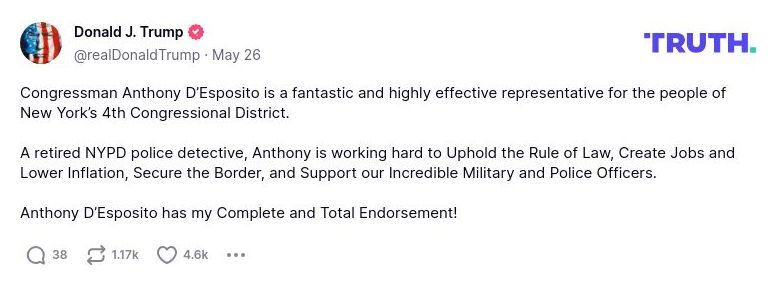 Post preview from Donald Trump