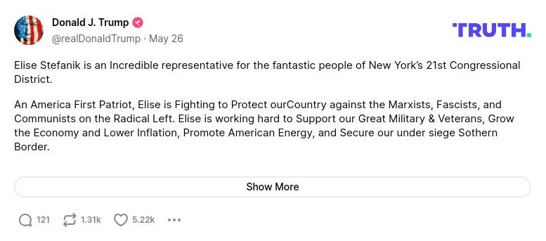 Post preview from Donald Trump