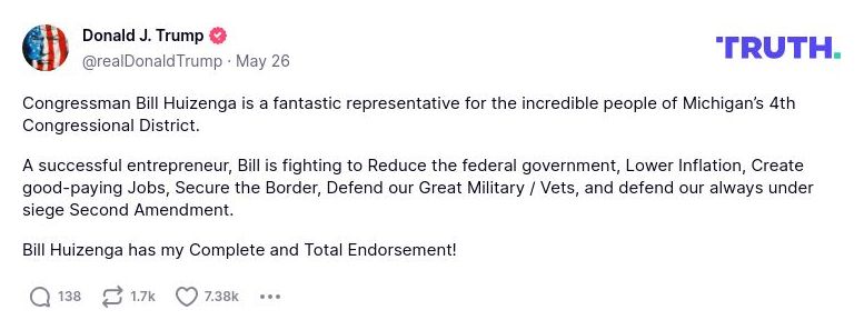 Post preview from Donald Trump